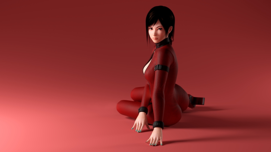 3D游戏美女、红衣动漫游戏4k美女壁纸