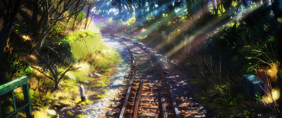 动漫铁路风景3440x1440带鱼屏高清壁纸免费下载